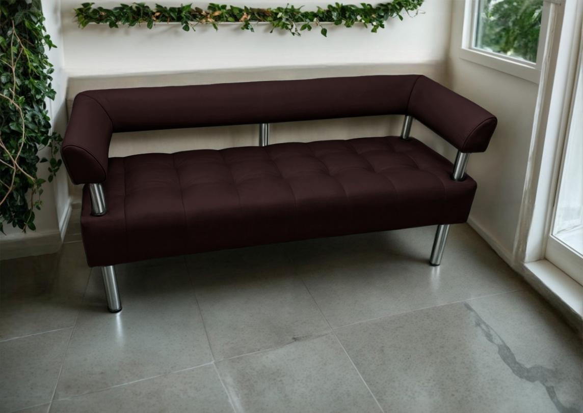 Диван офісний Tobi Sho Комфорт зі спинкою та підлокітниками 1800x530x750 мм шкірозамінник Темний шоколад (22311) - фото 1 Диван офісний Tobi Sho Комфорт зі спинкою та підлокітниками 1800x530x750 мм шкірозамінник Темний шоколад (22311) - фото 1