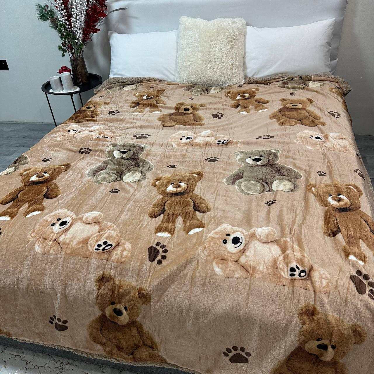 Плед-покривало двостороння 150х210 см Бежевий (30230758) - фото 3 Плед-покривало двостороння 150х210 см Бежевий (30230758) - фото 3