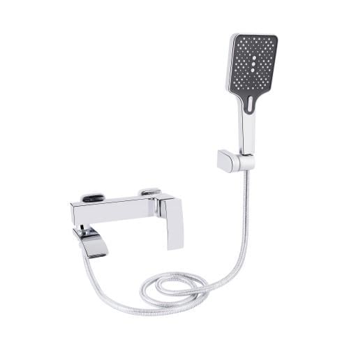 Змішувач для ванни Q-tap Swan Cascada з поворотним виливом та душовою гарнітурою Chrome (QTVSWA260CRM45565)