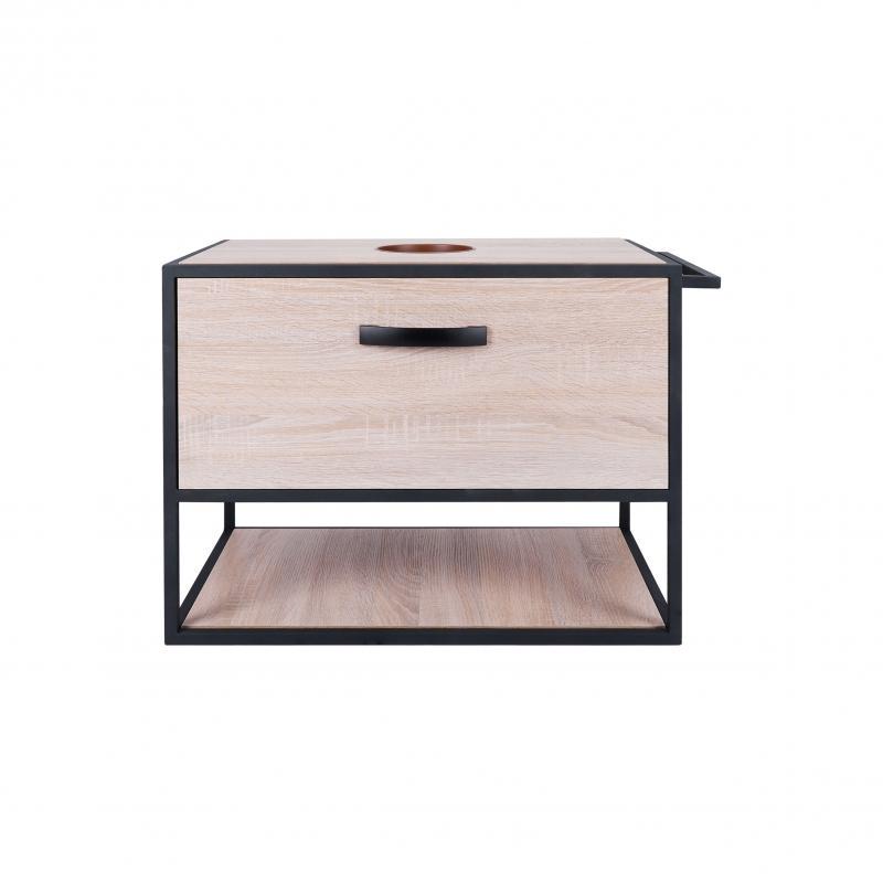 Тумба подвесная Q-tap Taurus 700х476х469 Whitish oak со столешницей QT2479TPT703WO (13811)