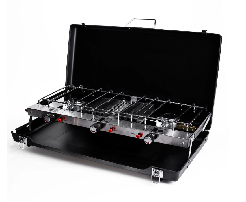 Плита газовая туристическая с пьезоподжигом HP-DS3-7 Черный (10042)