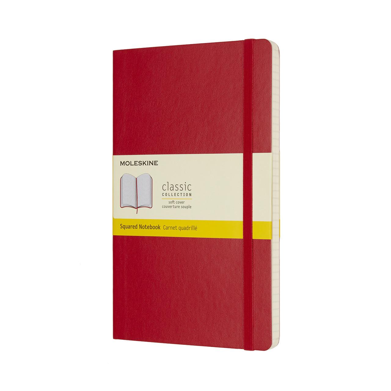 Блокнот Moleskine Classic красный средний 192 страницы в клетку мягкая обложка 13х21 см (8055002854641)