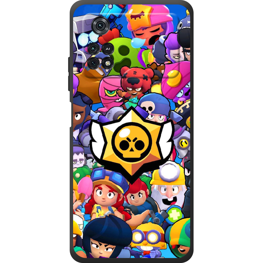 ᐉ Чехол BoxFace Poco M4 Pro 4G Brawl Stars Черный силикон  (44475-up2389-44485) • Купить в Киеве, Украине • Лучшая цена в Эпицентр