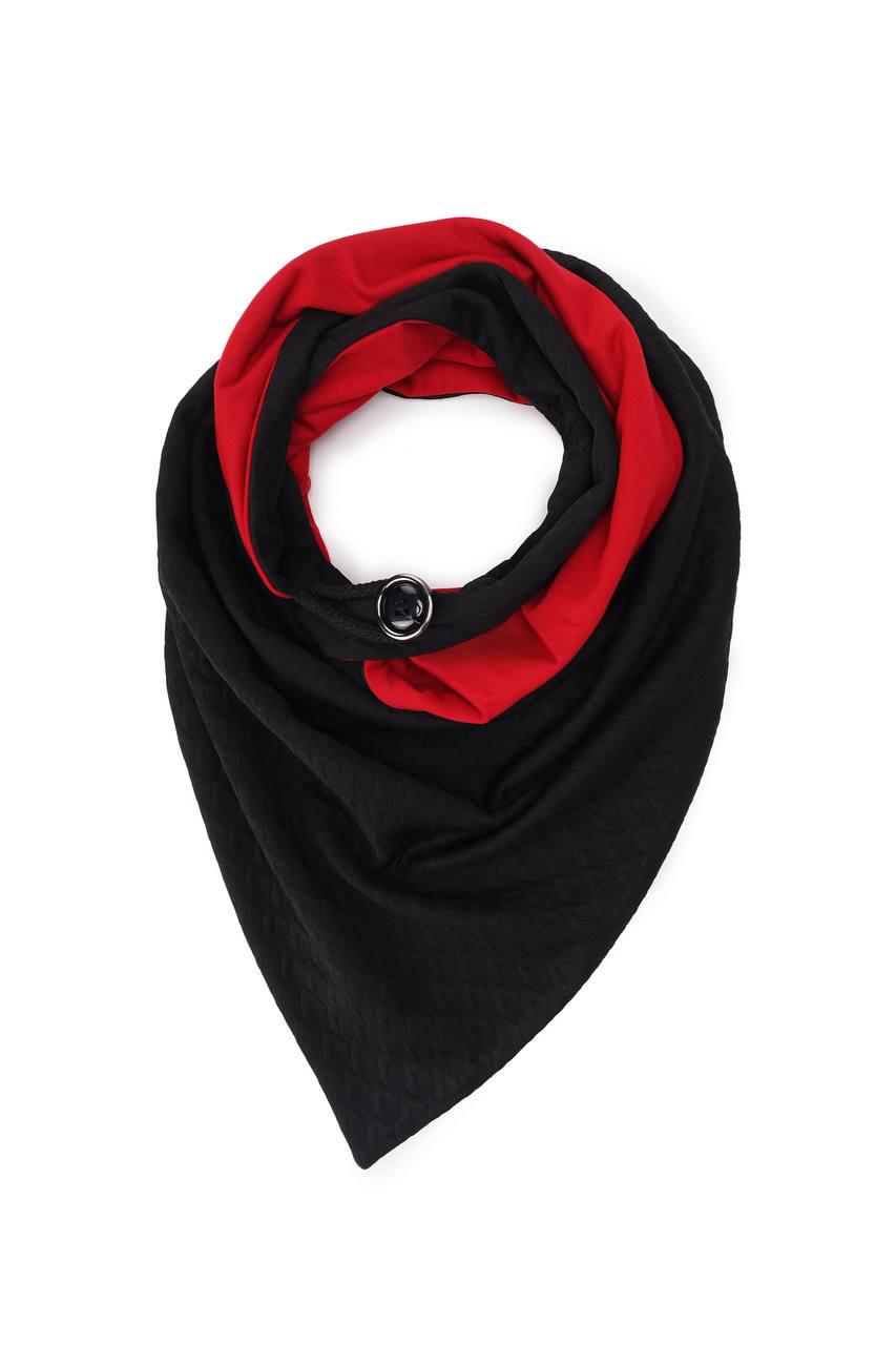 Шарф My Scarf двусторонний кэжуал/вискоза/трикотаж на пуговице 100х100х150 см (11439985)