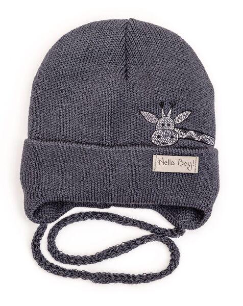 Шапка детская для мальчиков Жираф D863 хлопок 42-46 см Кирпичный - фото 6