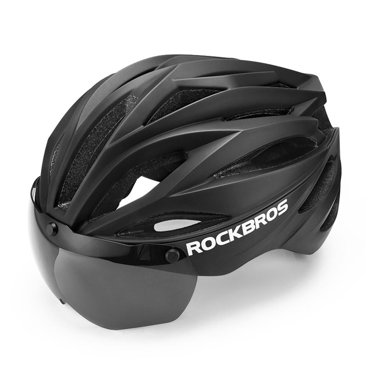 Спортивный шлем вело с магнитным визором ROCKBROS WT5862 58-62 см In-Mold Черный (RB-WT5862-5226)