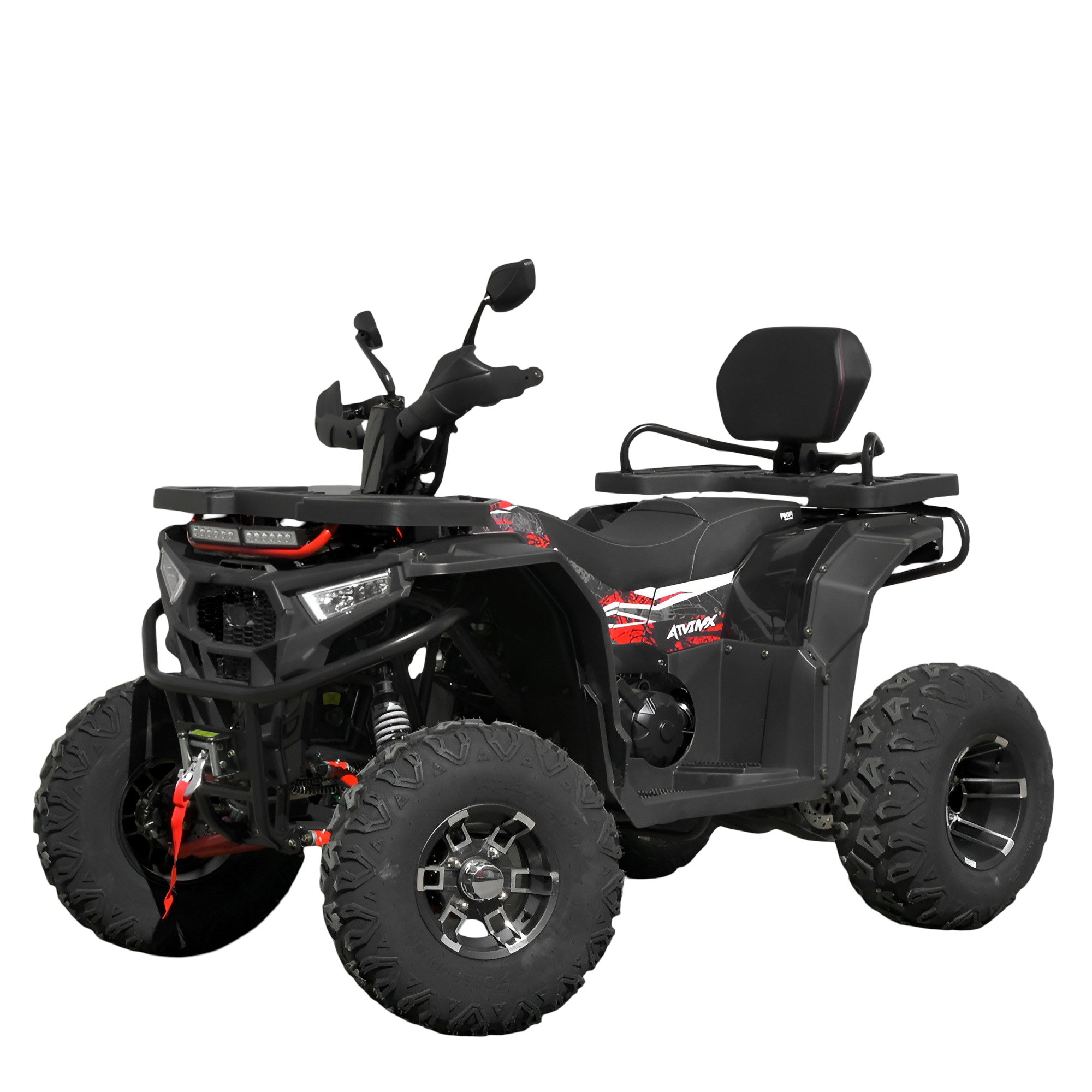 Квадроцикл бензиновый Profi 12V7Ah колеса 10" Черно-красный (AT200L-2-3)