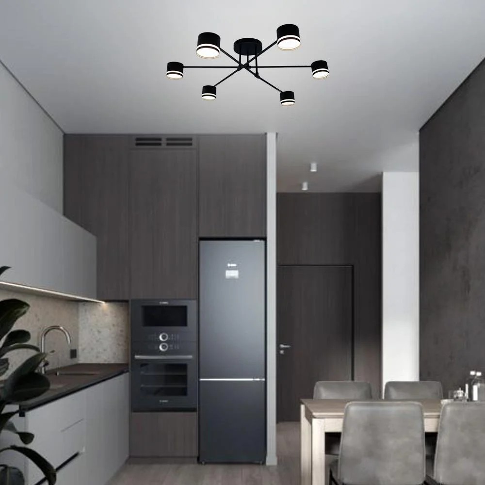 Люстра ESLLSE GUSTAV 6R 850x240 мм на 6 ламп GX53 Черный (10490) - фото 3 Люстра ESLLSE GUSTAV 6R 850x240 мм на 6 ламп GX53 Черный (10490) - фото 3