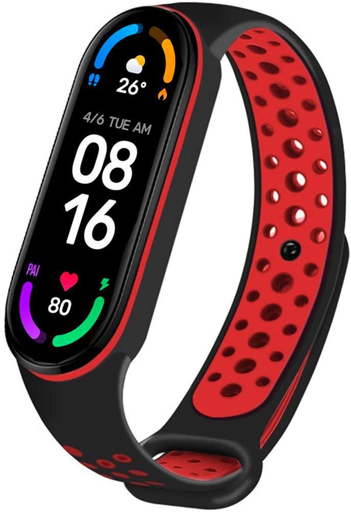 Ремешок Sport для Mi Band 6 Black/Red (29044-44) Ремешок Sport для Mi Band 6 Black/Red (29044-44)