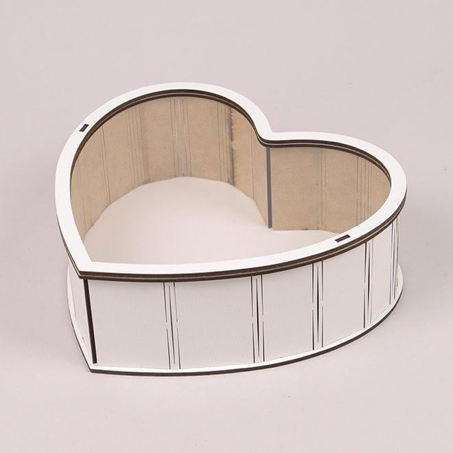 Коробка подарочная Flora Сердце с прозрачной крышкой Белый (33289)