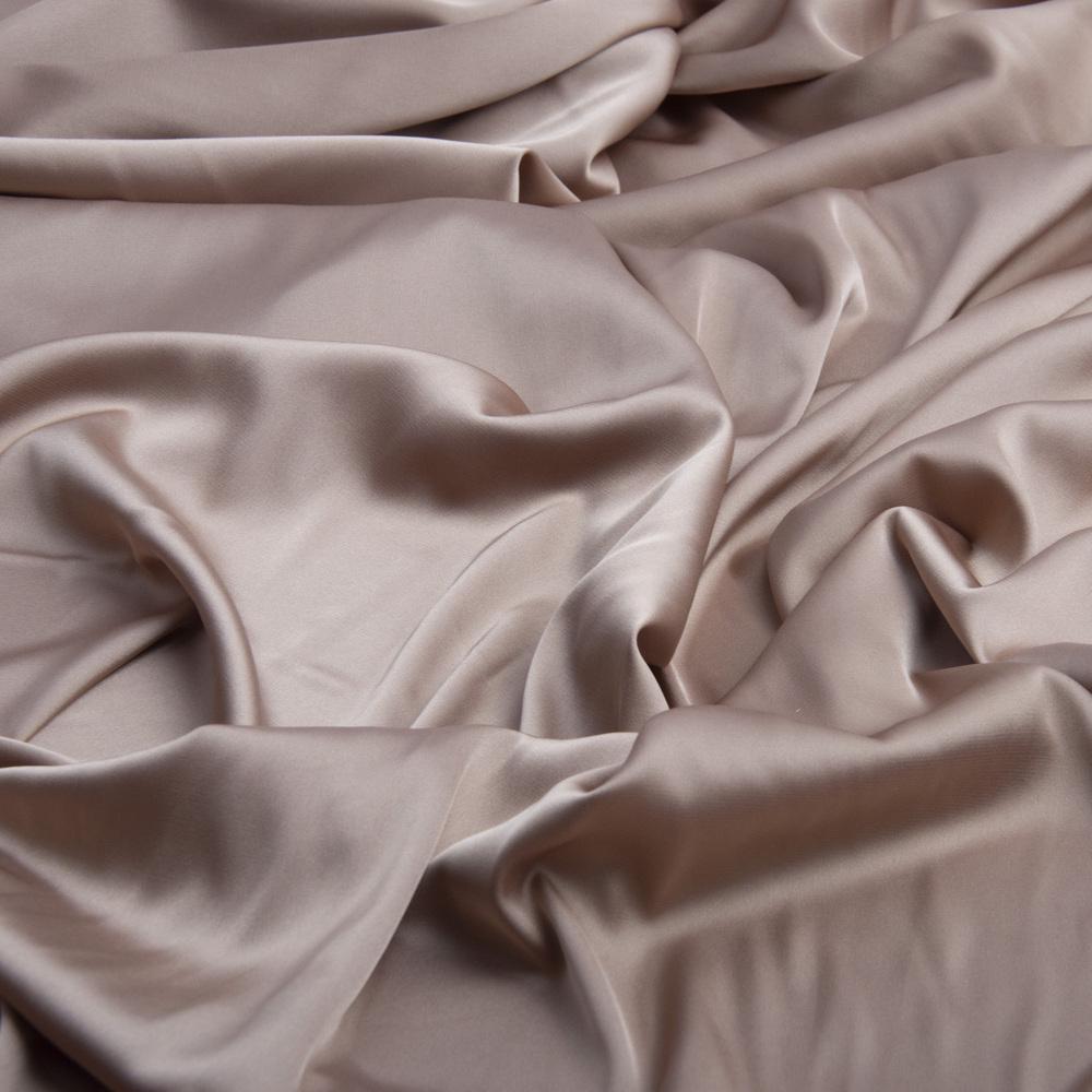 Ткань плательная атлас шелк Vanessa беж/пудра