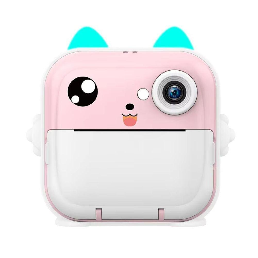 Фотоапарат миттєвого друку дитячий Котик на 48 Мг Рожевий (254)