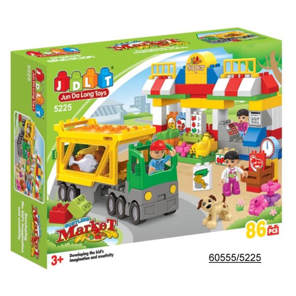 Конструктор для детей JDLT 5225 Базар 8шт. Разноцветный (147-132-BOC012511) - фото 2 Конструктор для детей JDLT 5225 Базар 8шт. Разноцветный (147-132-BOC012511) - фото 2