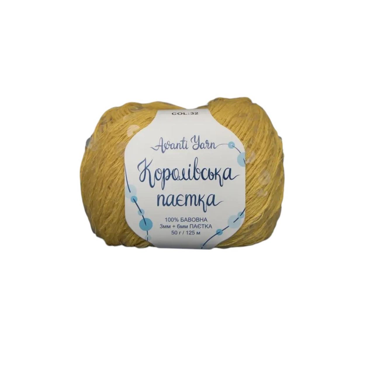 Пряжа Avanti Королевская Пайетка 50 г 125 м Светло-желтый с прозрачной пайеткой №32 (3022419586) Пряжа Avanti Королевская Пайетка 50 г 125 м Светло-желтый с прозрачной пайеткой №32 (3022419586)