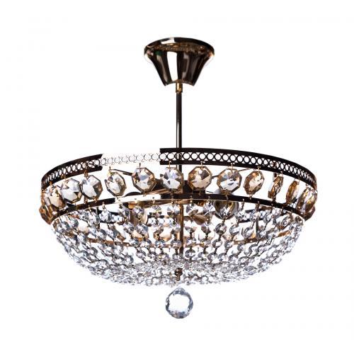 Люстра хрустальная подвесная Sunlight E 1017 на 4 лампы Золотой