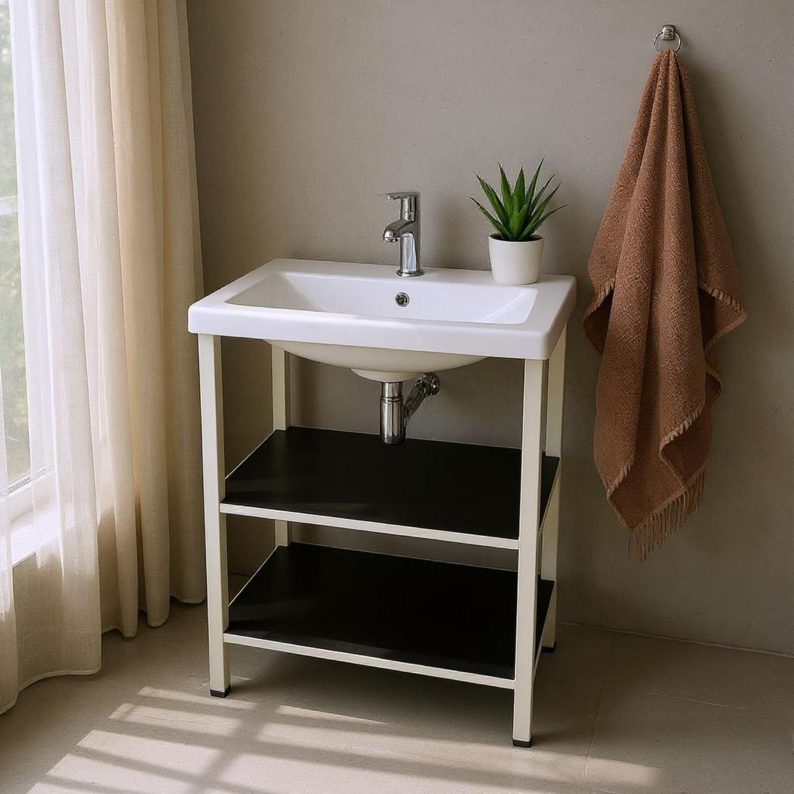 Мебель в стиле Loft с прямоугольным умывальником 60 см Black (2388) - фото 8 Мебель в стиле Loft с прямоугольным умывальником 60 см Black (2388) - фото 8