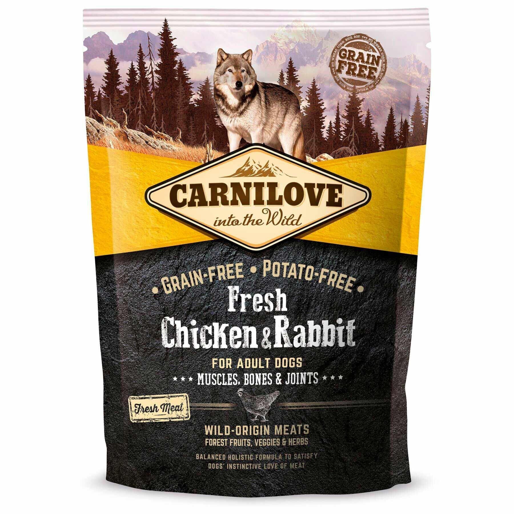 Корм сухий Carnilove Fresh Chicken/Rabbit for dogs 1,5 кг