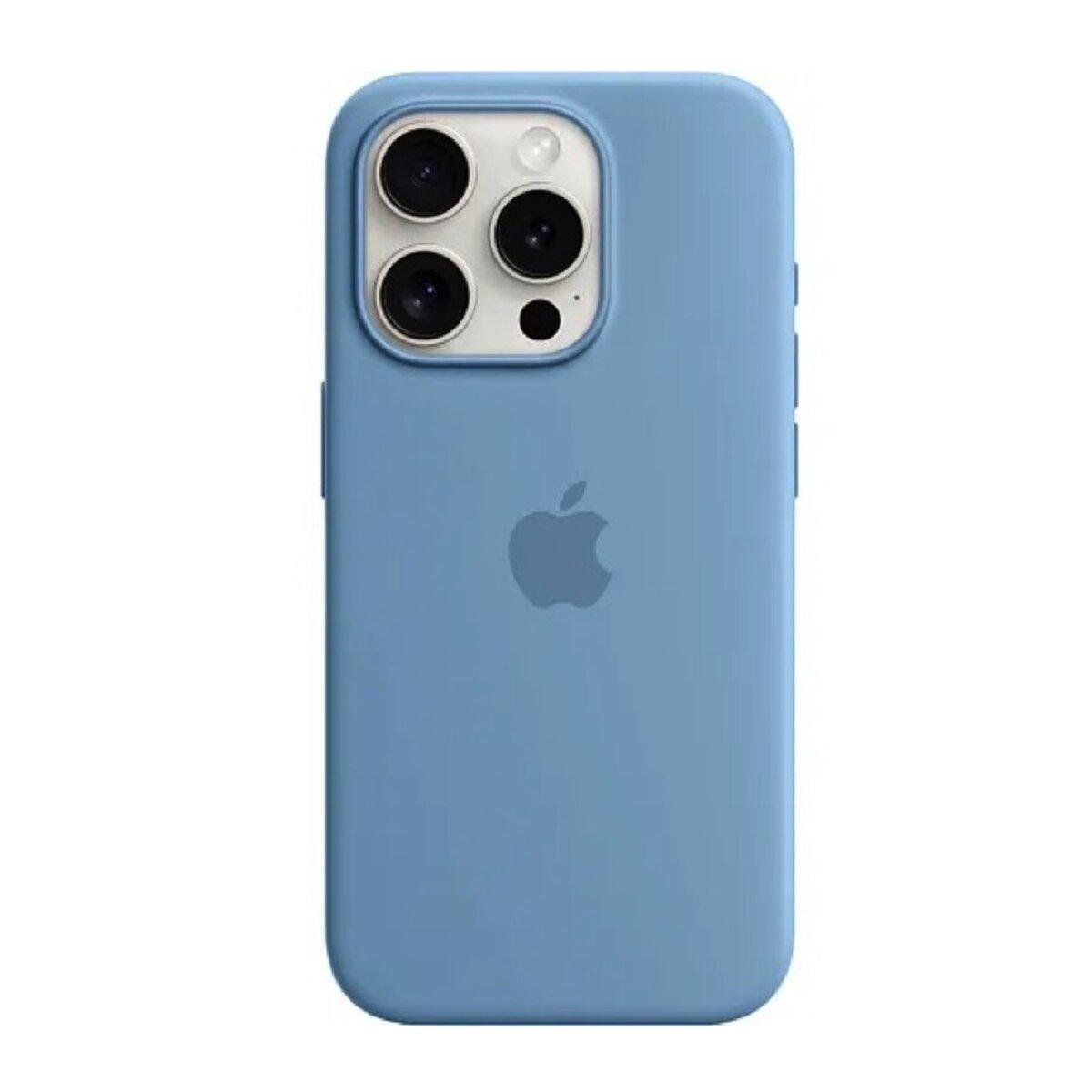 Противоударный чехол Silicone Full Case AAA MagSafe IC для Apple iPhone 15 Pro Max Blue