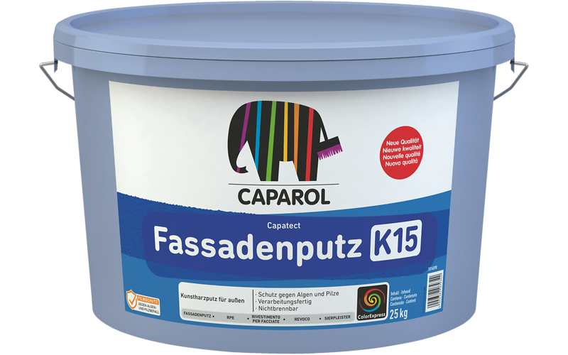 Штукатурка фасадная структурная Caparol Capatect Fassadenputz K15 25 кг Белый (1815988264)