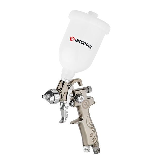Краскопульт пневматический Intertool LVMP MINI верхний пластиковый бачок 250 мл (PT-0129)