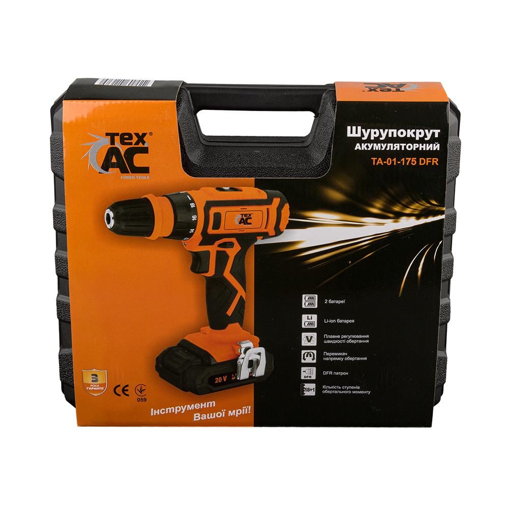 Аккумуляторный шуруповерт TexAC ТА-01-175 DFR 20V - фото 4