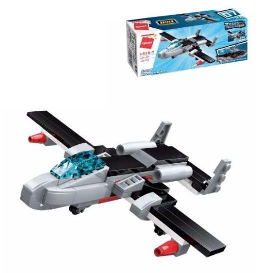 Конструктор Qman Военная техника Sound Wave Warplane 78 дет.
