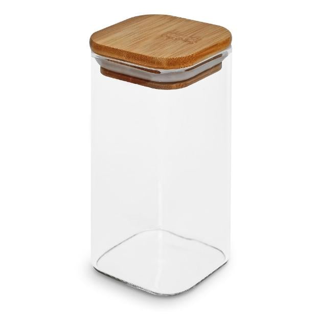 Банка с бамбуковой крышкой Stenson 300 мл 6х12 см (AN013545)