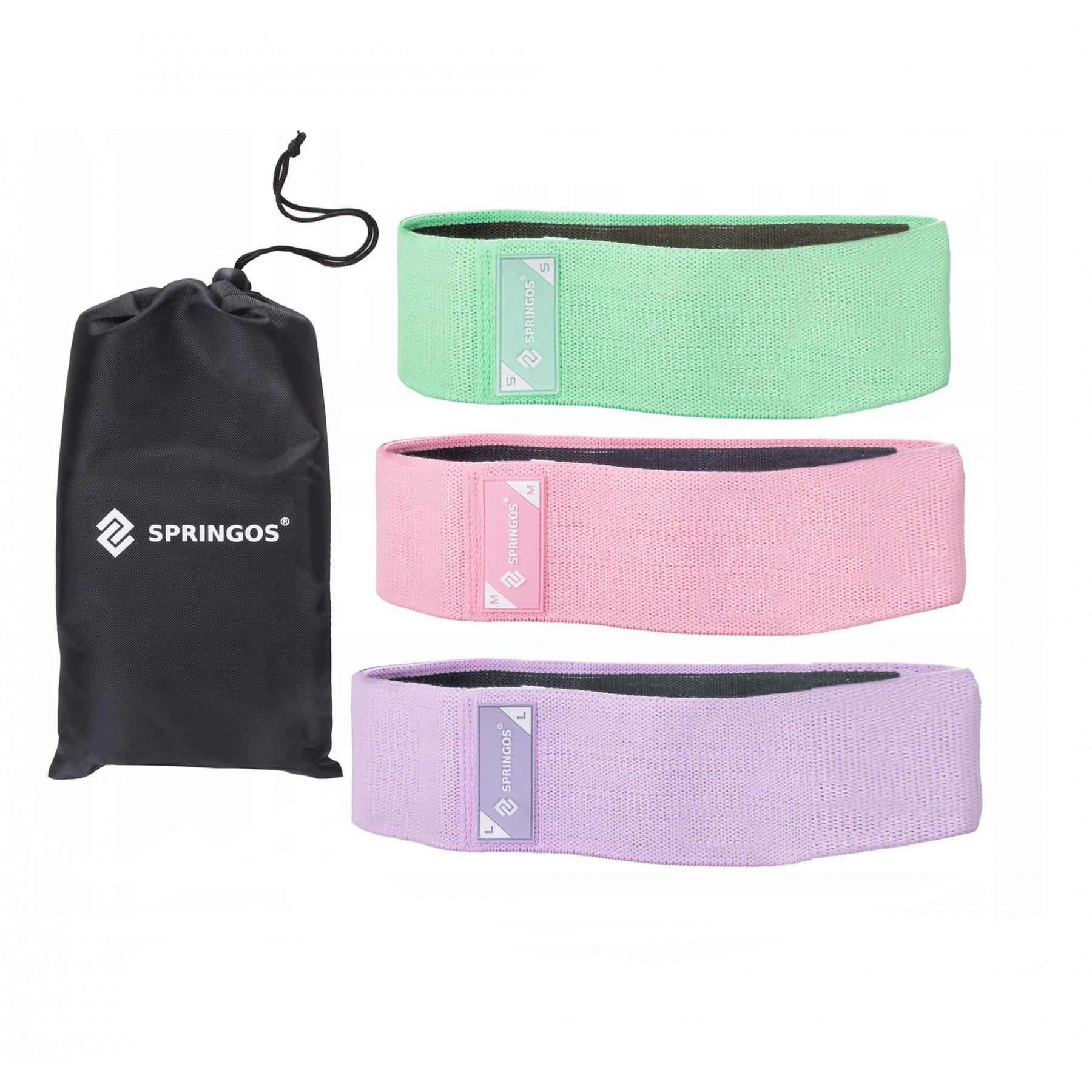 Резинка для спорта Springos Hip Band 3 шт. из ткани (21467) Резинка для спорта Springos Hip Band 3 шт. из ткани (21467)