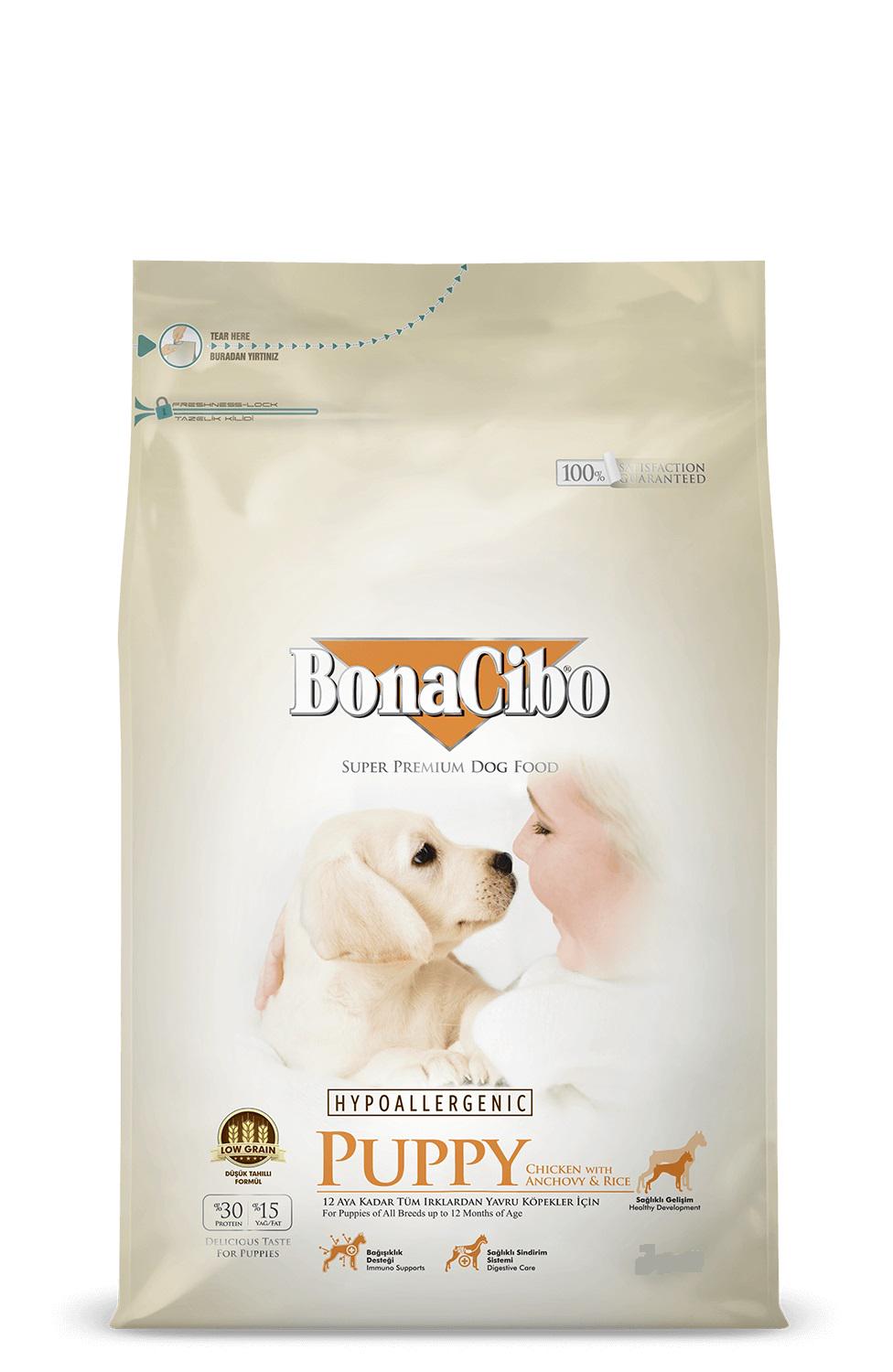 Корм сухий для цуценят BonaCibo Puppy Chicken & Rice with Anchovy 3 кг (BC406106)