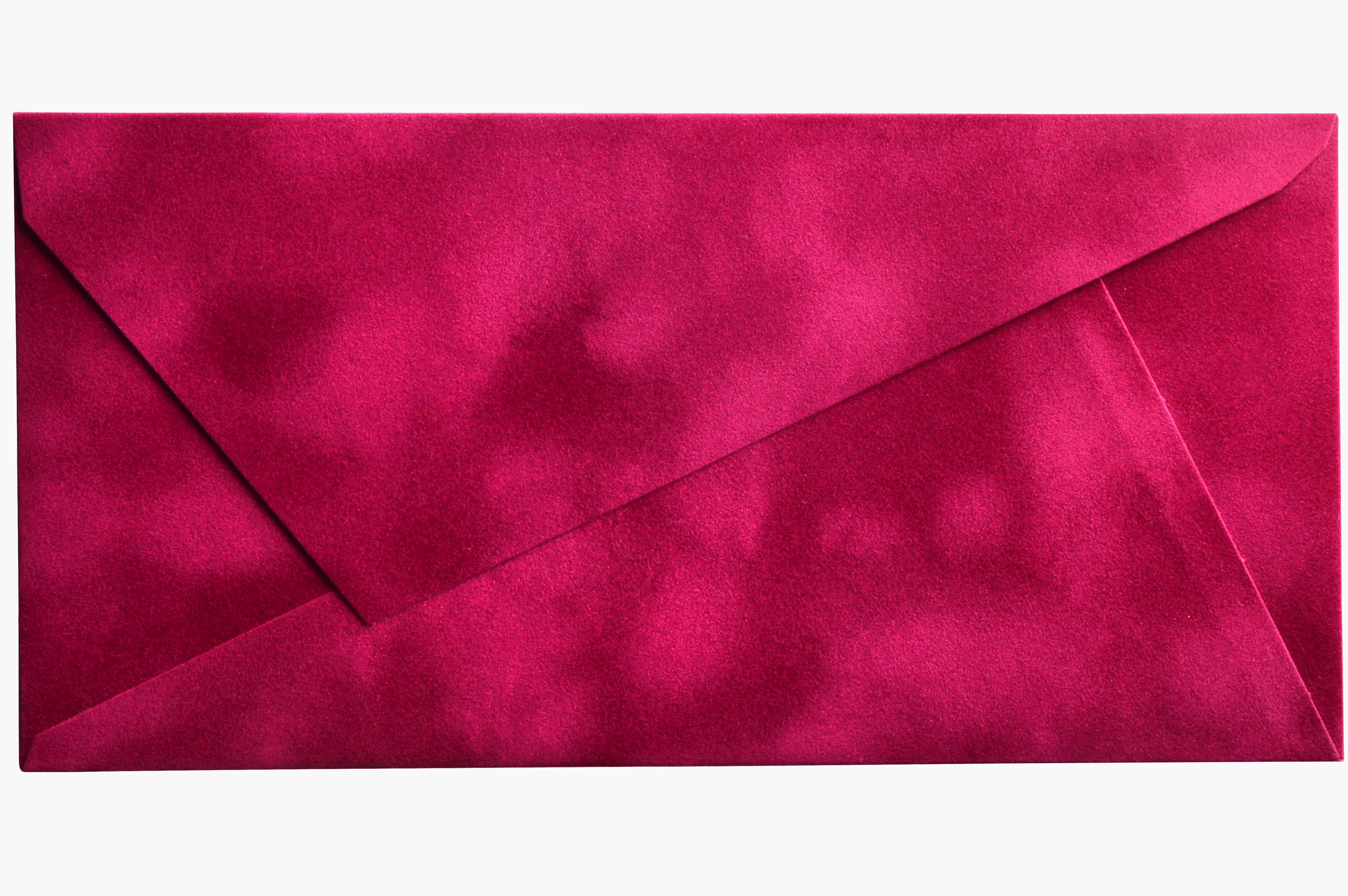 Конверт для денег бархатный с легким мраморным эффектом 22х11 см Фуксия (397602183)