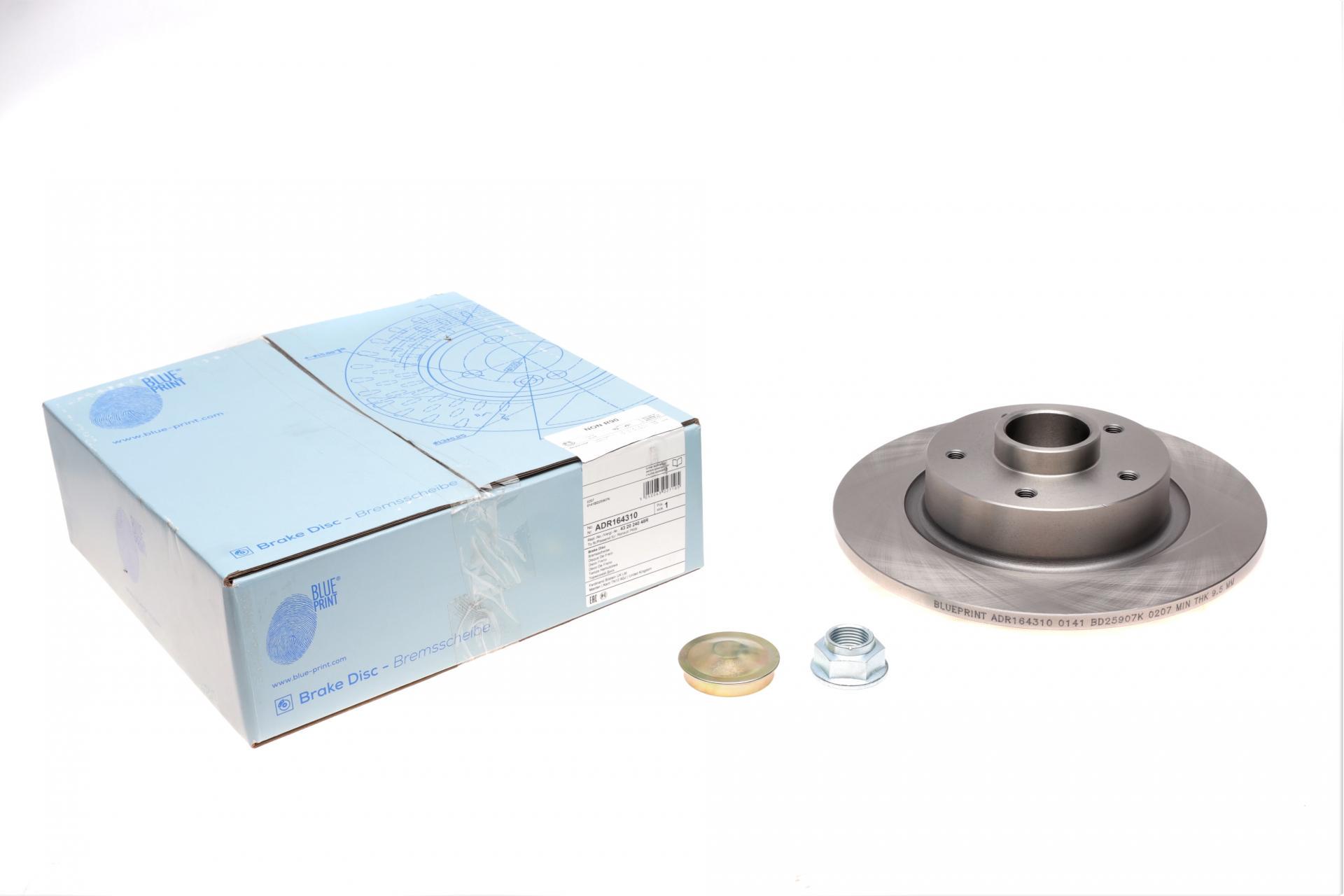 Диск тормозной задний BLUE PRINT Renault Scenic III 09-+ABS с подшипником 274х11 мм (ADR164310 BLUE PRINT)