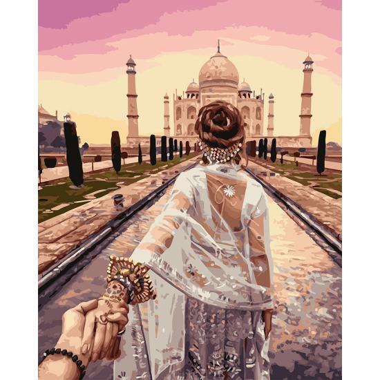 Картина по номерам Brushme Следуй за мной: Тадж-Махал 40х50 см GX3442