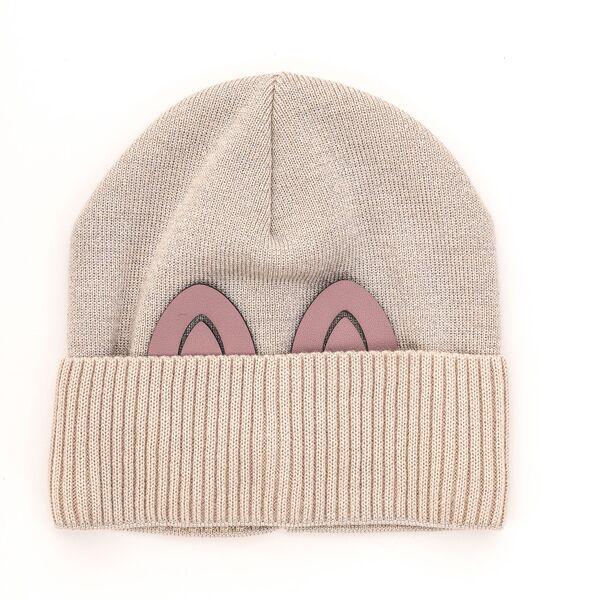 Шапка детская для девочек Кетрин D840 флис 44-48 см Бежевый