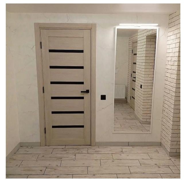 Зеркало настенное 2290 в полный рост в тонкой раме 1800х500 мм Белый (29371254)