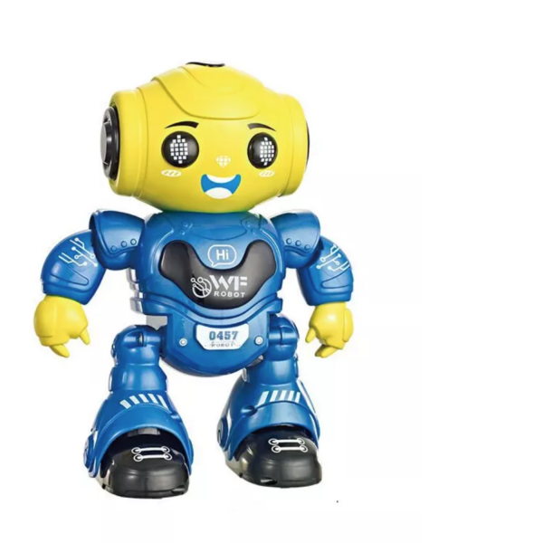 Игрушка робот программируемый Combuy интерактивный на радиоуправлении со светом и звуком Желтый