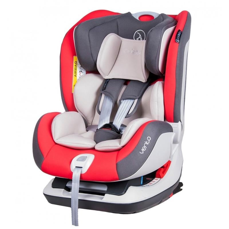 Автокресло Coletto Vento 0-1-2 группа 0-25 кг с системой Isofix и SPS Красный/Серый (Vento)