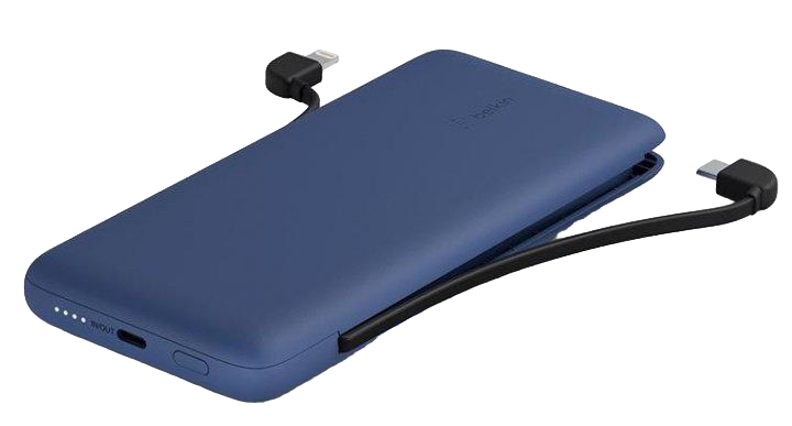 Повербанк Belkin 10000 mAh 23 W integrated cables Blue