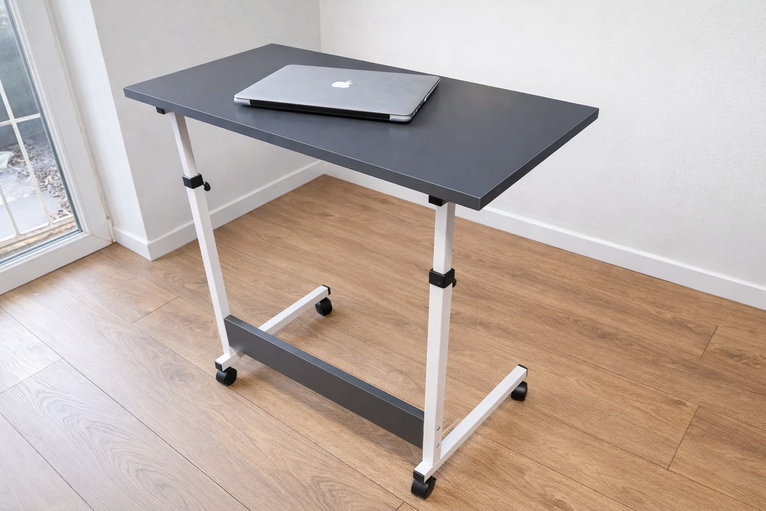 Столик приставной с регулировкой высоты Drom 80х40 см Серый/Белый