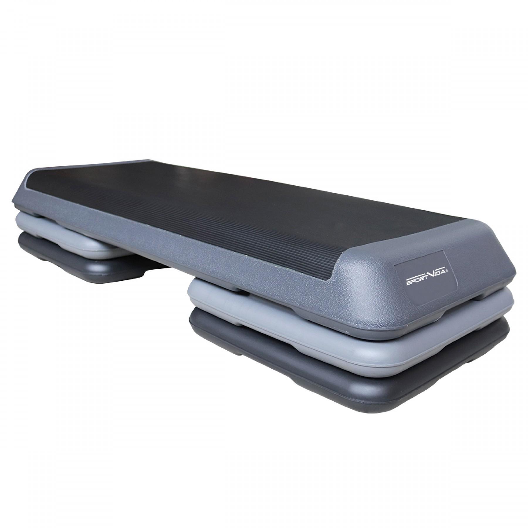 Степ-платформа SportVida 3-ступінчаста Grey (20683)