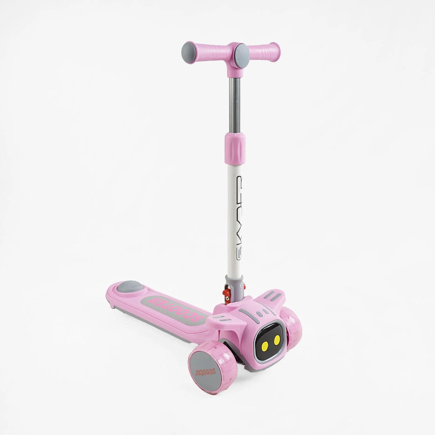 Самокат трехколесный Skyper RD-1028/8 украинское озвучивание и подсветка/складной руль/колеса PU со светом 125х40 мм (25105545)