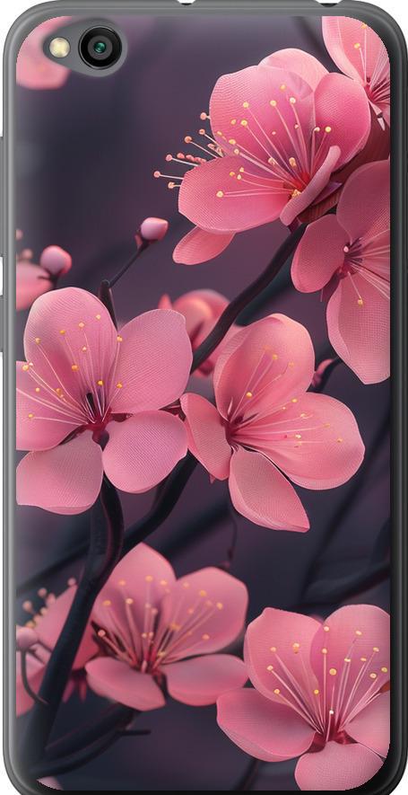 Чехол на Xiaomi Redmi Go Пурпурная сакура (6075u-1667-42517)