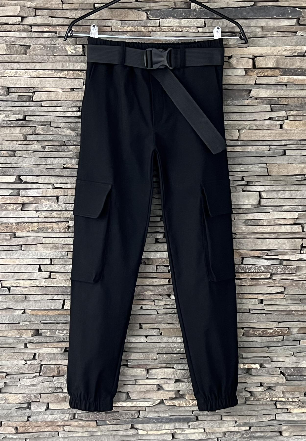 Штаны карго для мальчика с карманами 146 см Black (126993)