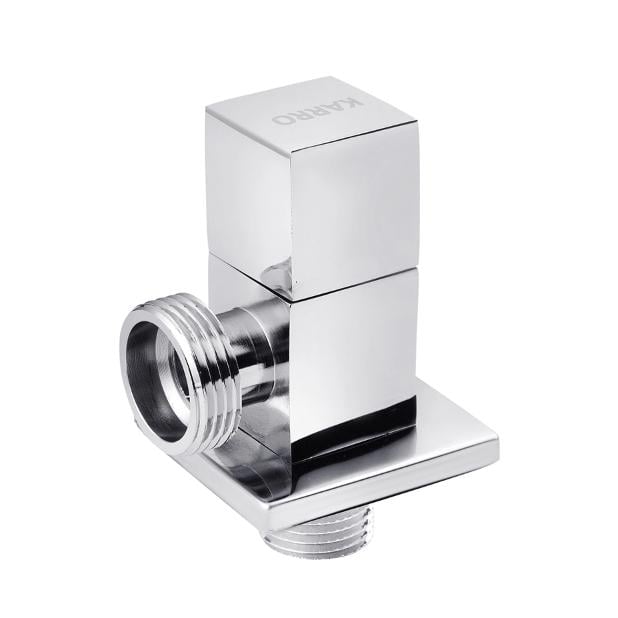 Кран приборный угловой Karro KR-03122А латунь 1/2"х3/4" Хром