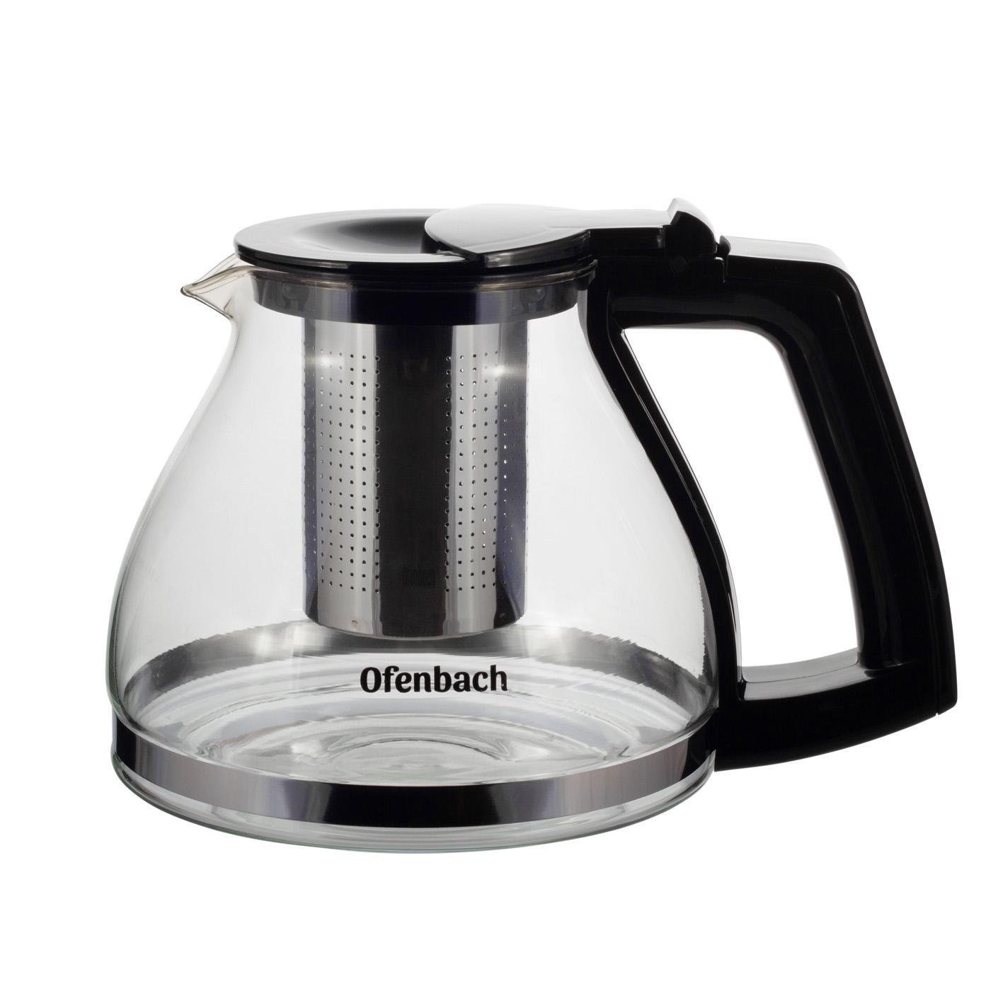 Заварник Ofenbach стекло/нержавеющая сталь со съемным ситечком 1300 мл (100613M) Заварник Ofenbach стекло/нержавеющая сталь со съемным ситечком 1300 мл (100613M)