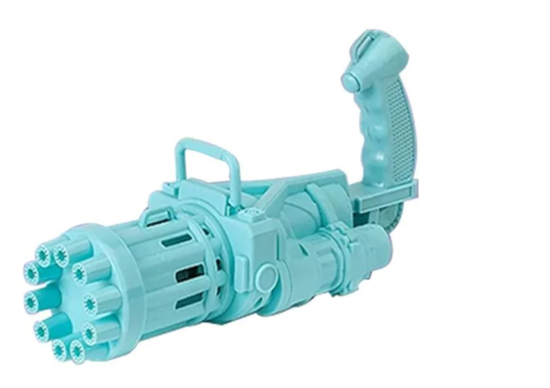 Пулемет игрушечный Gatling генератор мыльных пузырей Бирюзовый (950WJ)