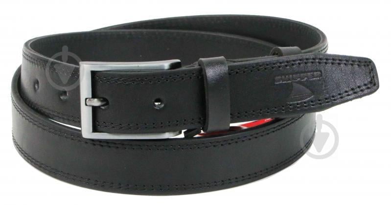 Мужской ремень кожаный под брюки Skipper ширина 3,5 см Черный (1282-35) Мужской ремень кожаный под брюки Skipper ширина 3,5 см Черный (1282-35)