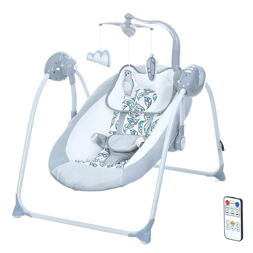 Качели ME 1075 TEDDY Gray Mint Feathers Серый