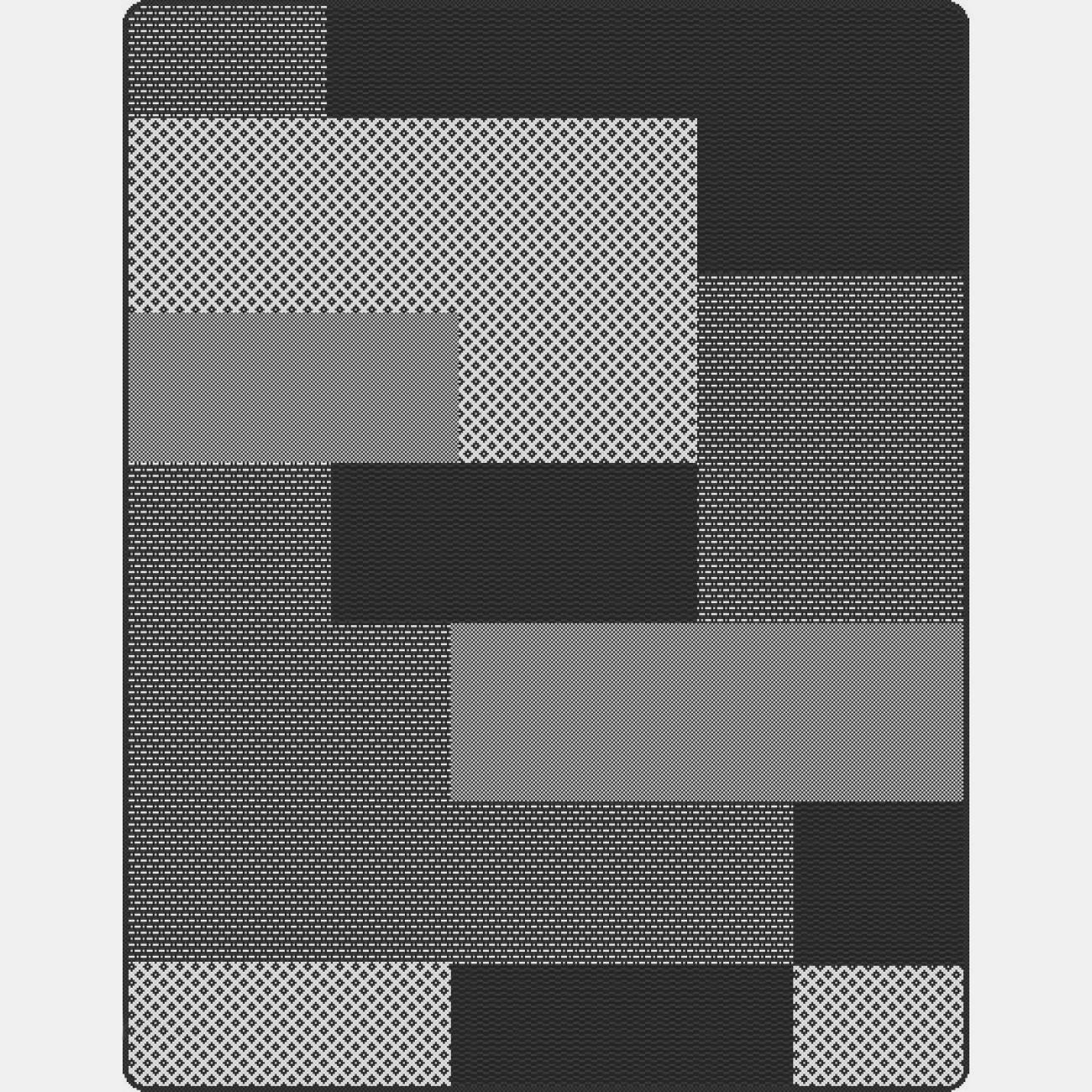 Ковер безворсовой Flex на резиновой основе 150x230 см Антрацит (19645/80)