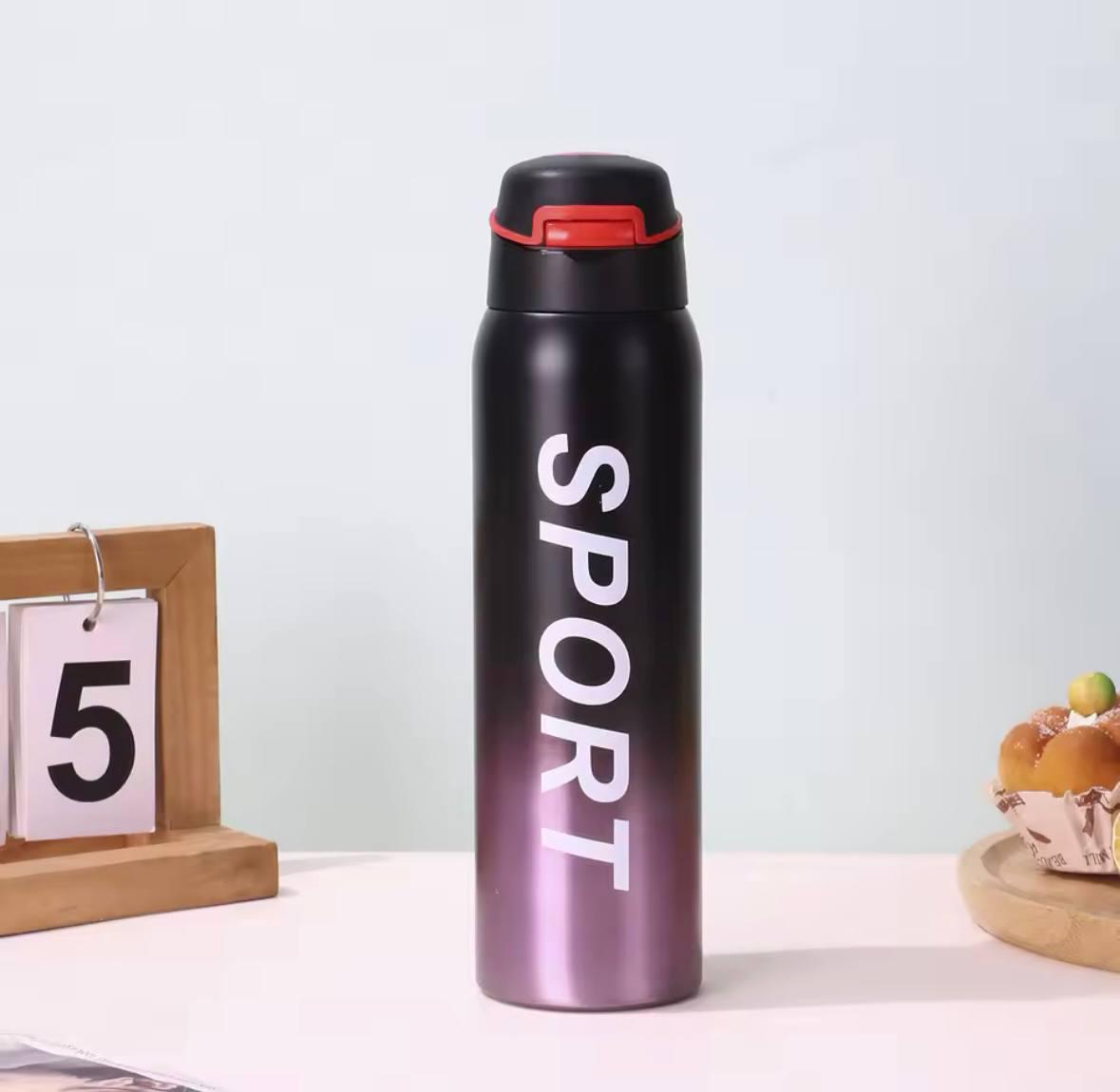 Термос с трубочкой Sport 350 мл Черный с фиолетовым - фото 3 Термос с трубочкой Sport 350 мл Черный с фиолетовым - фото 3