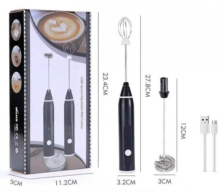 Капучинатор-міксер 3в1 Electric Milk Frother AN-69 для молока та вершків електричний - фото 3